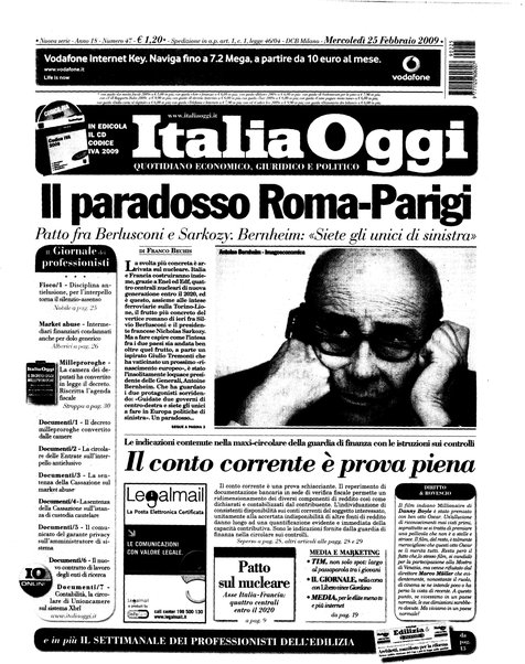 Italia oggi : quotidiano di economia finanza e politica